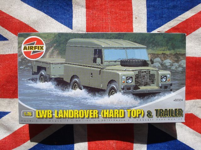 Airfix A02324 LWB Landrover "HARD TOP" & trailer Modelbouw